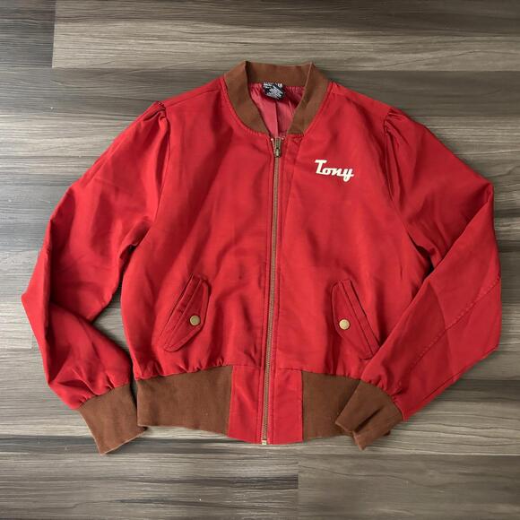 Marvel By Her Universe Iron Man Bomber Jacket Tony Stark Size Medium Rust Red - Picture 1 of 7
